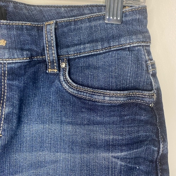 WHBM Jean Mini Skirt With Jeweled Embellishments Western Concert Country Size 0 - Picture 2 of 10